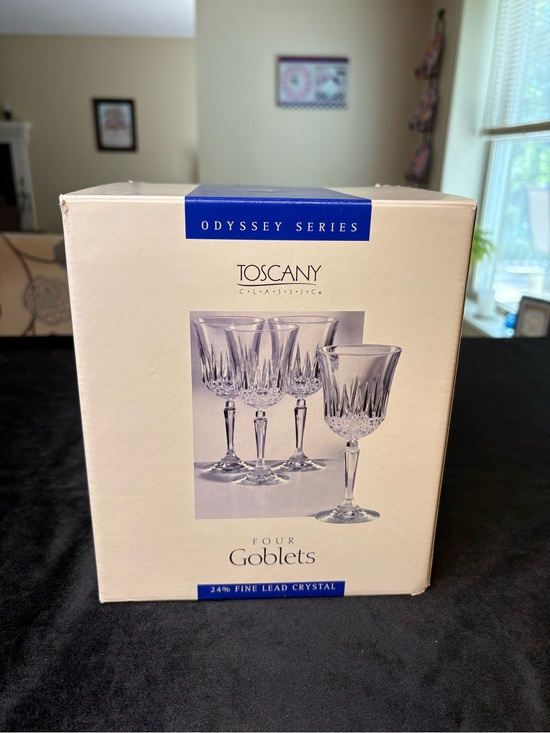 Other - Toscany Odyssey Series Clear Goblets - Set of 4 24% Fine Crystal